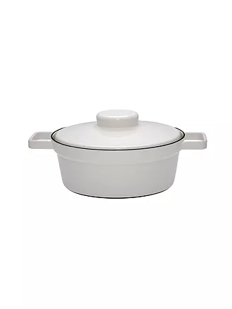 RIESS | Emaille Kasserolle mit Deckel "Aromapot - Truehomeware" 24cm 2l | grau